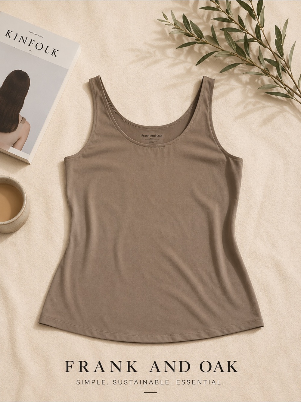 Frank & Oak Women's Tank Top in Taupe
